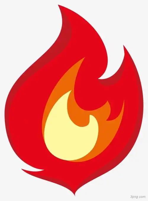红色火苗矢量图png素材透明免抠图片-卡通手绘