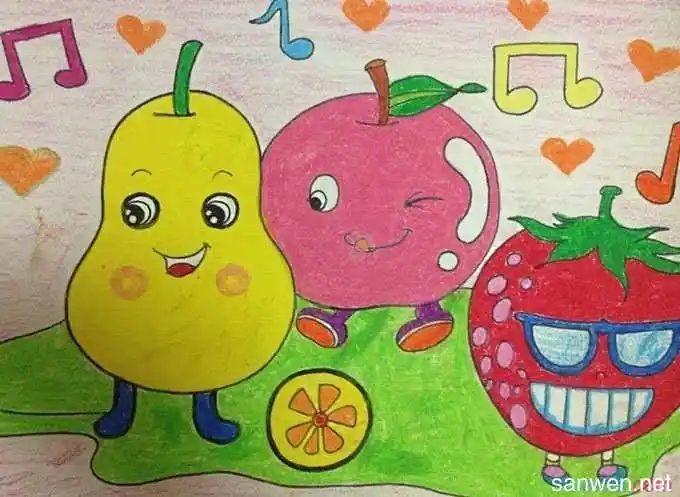 简单美术绘画作品图片大全小雪8岁创意画【8-12岁】区域分割《游乐园