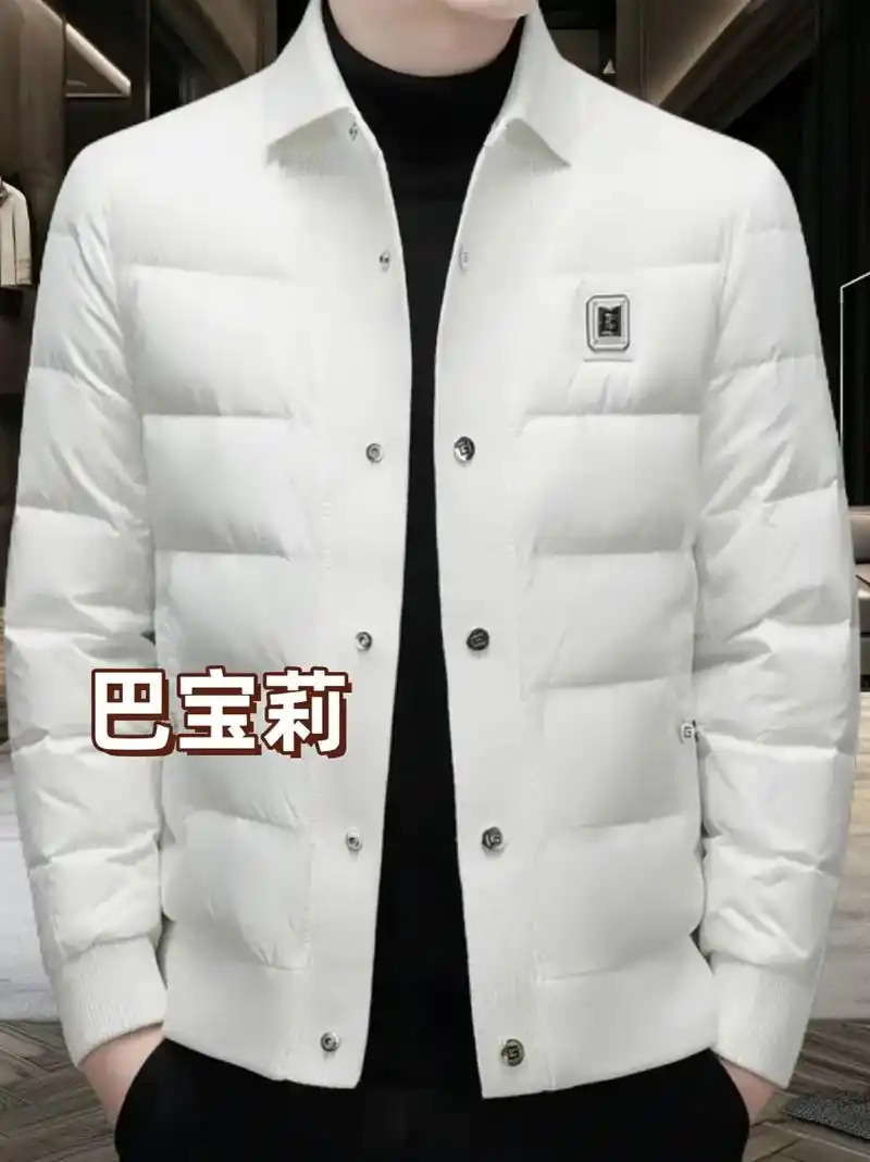 巴宝莉男士羽绒服.男神们!