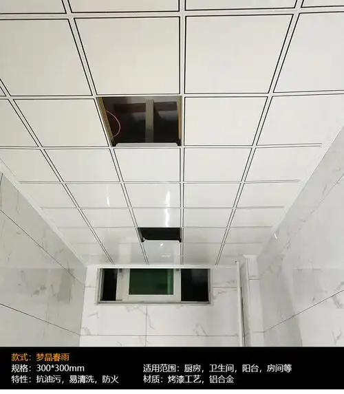 集成吊顶铝扣板300×300厨房卫生间房间大厅铝扣板天花板吊顶自装