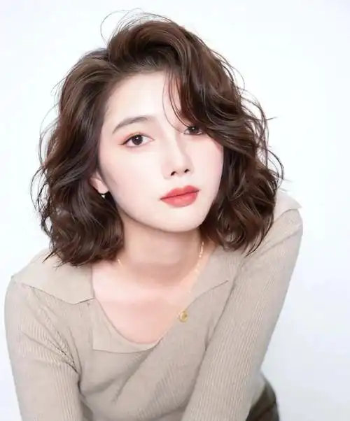 适合女生的蓬松慵懒风,懒人卷发 免打理烫发吹干自然成形