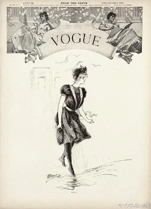 1899年7月vogue杂志手绘封面.