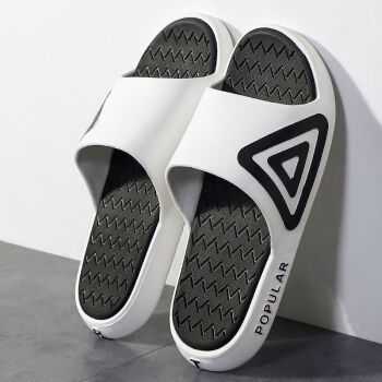 匹克态极男士拖鞋男款夏天外出外穿情侣家用家居防滑踩屎感潮流鞋白色