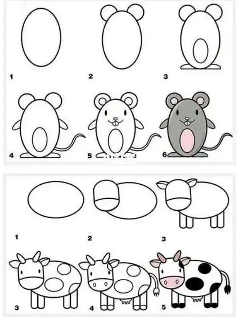 可爱的小长颈鹿简笔画鲨鱼简笔画图片大全100个动物简笔画送给放寒假