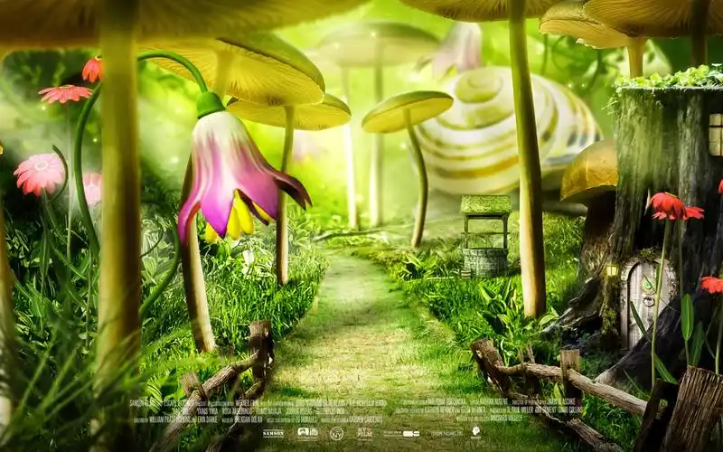 童话森林,鲜花,卡通电影 壁纸 - 1680x1050