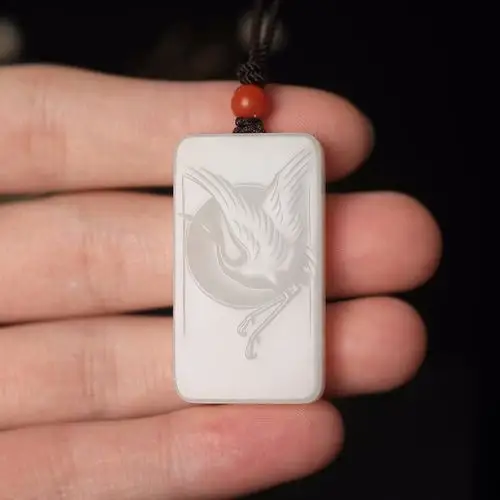 和田玉玉雕 仙鹤献瑞