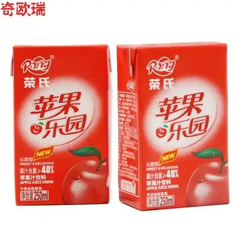 西安荣氏果汁红苹果汁果味饮料纸盒装250ml24盒夏季饮品荣氏6口味混搭