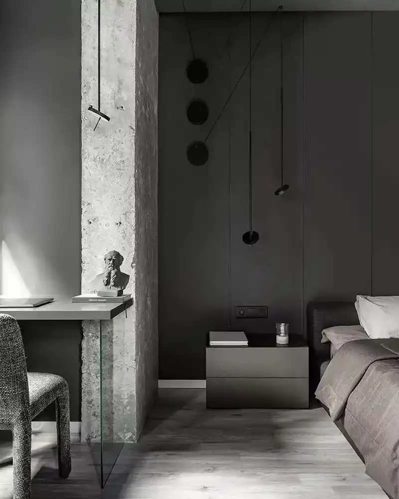 合肥家装——63㎡灰色单身公寓设计,极简设计的格调美!