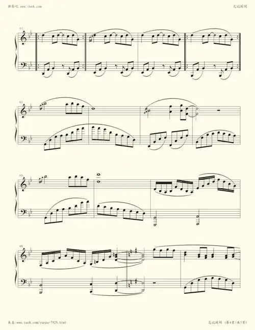 钢琴谱 - 忘记时间(仙剑奇侠传三,片尾曲)