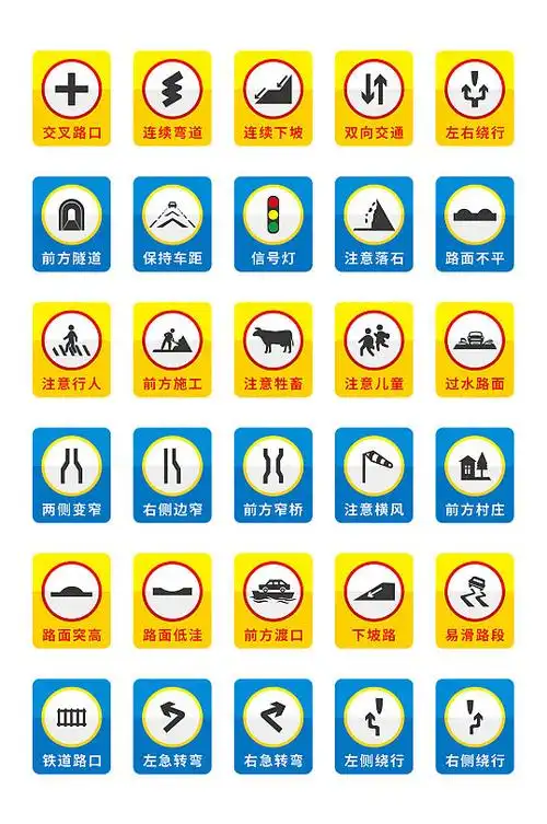 警告标志logo交通标识免抠