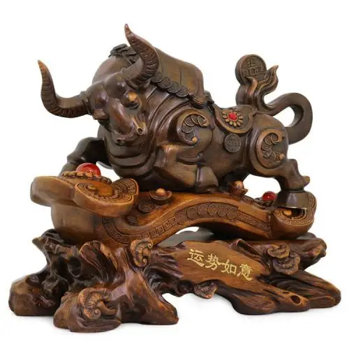 运势如意牛风水招财大号生肖牛摆件客厅办公室装饰品乔迁开业礼品