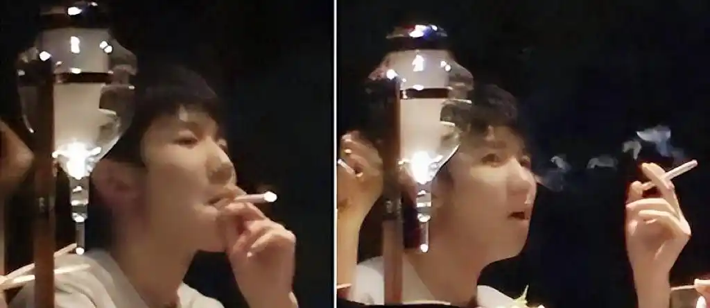 angelababy私下抽烟画面曝光,姿势娴熟老练,曾多次被拍烟瘾很大