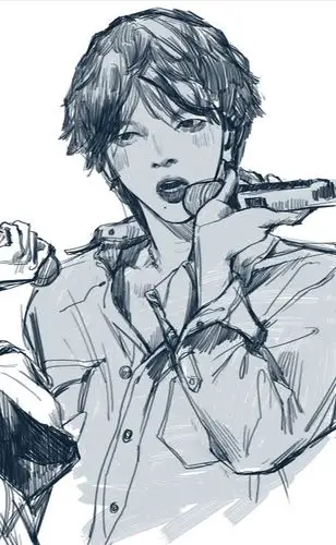 华晨宇,行走的速写素材