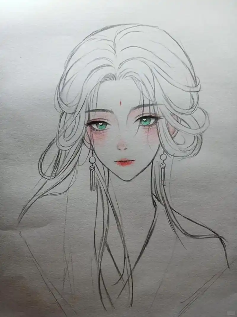 教你画双马尾女生超详细