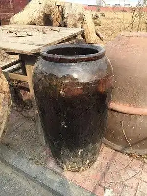 民俗民间老物件彩釉纹理老陶罐农家储藏用坛子咸菜缸大瓦罐老酒坛淘宝