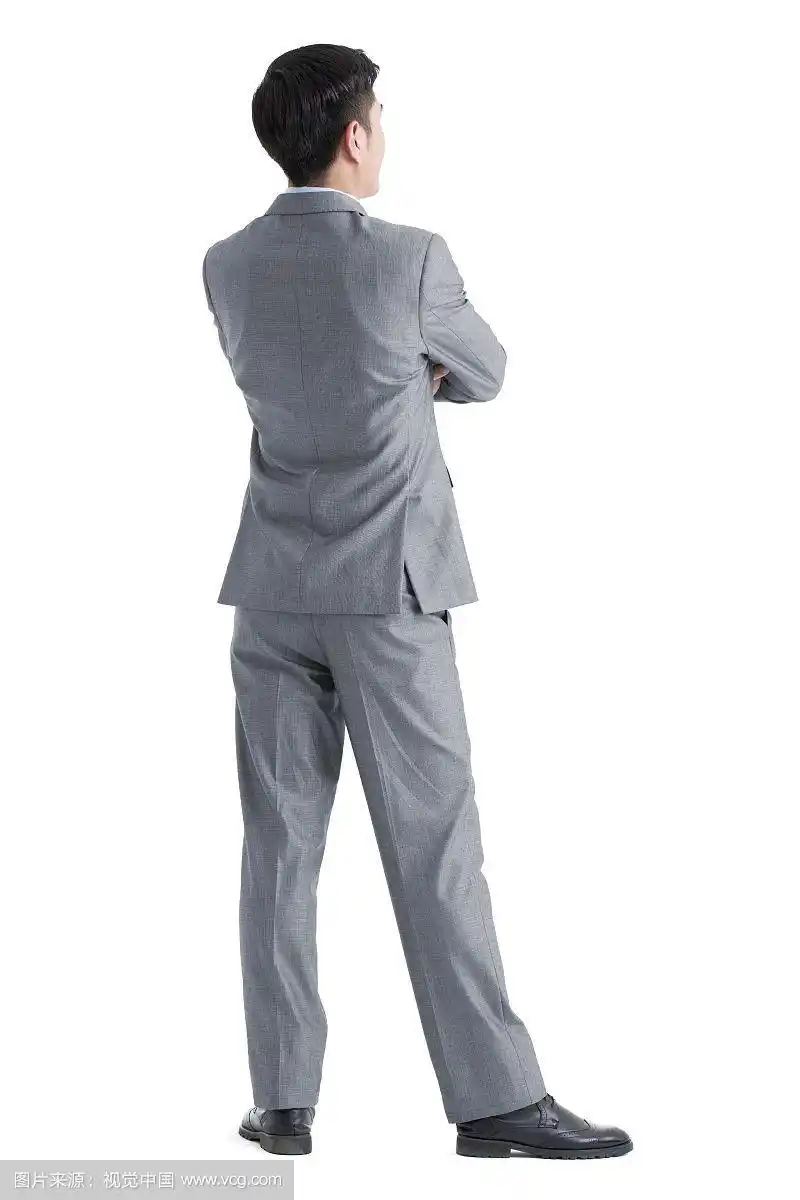 商务男士背面肖像