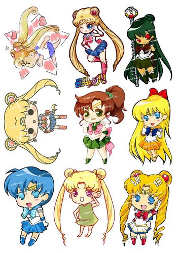 小号f0110-02美少女战士sailormoon卡通动漫可爱萌电脑旅行箱贴纸