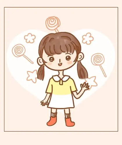 原创q版卡通小女孩插画