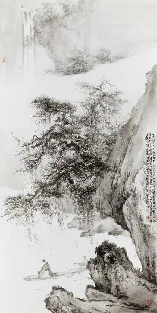 浙江画院|清远飘逸的山,林爱国山水画