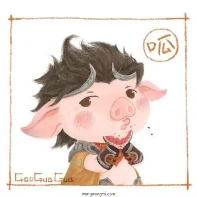 王者荣耀猪八戒-无忧猛士q版英雄头像