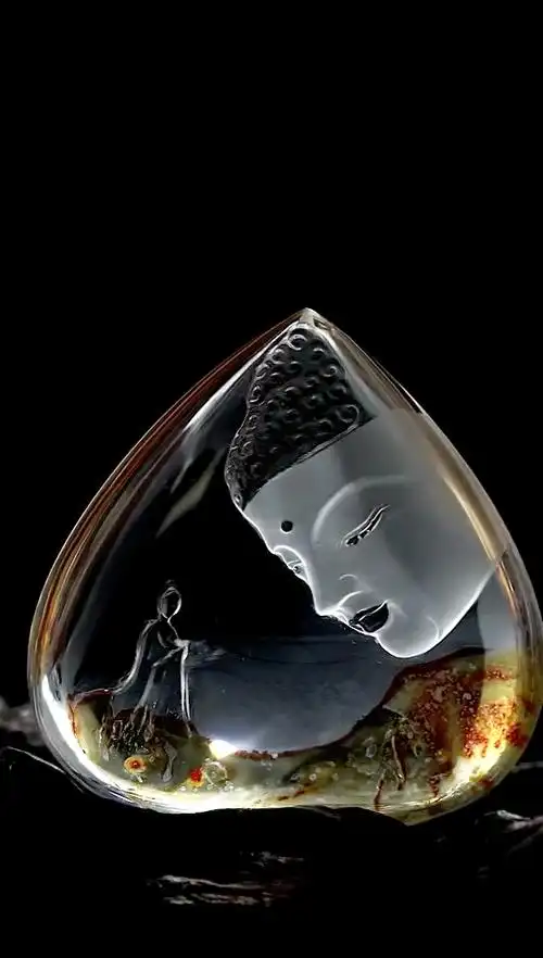 一心向佛#水晶雕刻#手工#手工制作