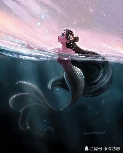 迪士尼画师带你领略虚幻美学中的人鱼梦_腾讯新闻