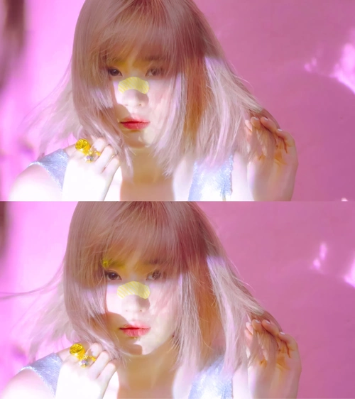 武内直子原画 这次刘亦菲的发色是偏银灰粉的感受,粉色的饱和度不是很