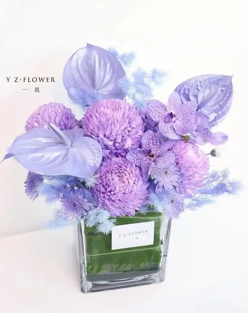 紫色系品牌桌花深圳花店