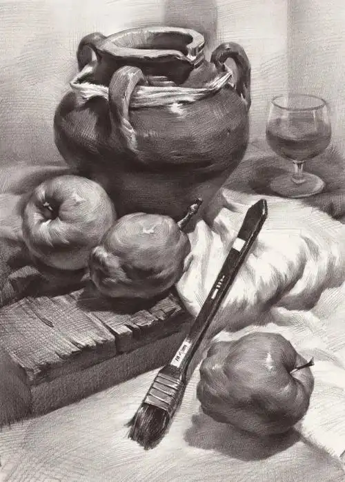 素描静物苹果和梨子全面解析你可一定要把握住