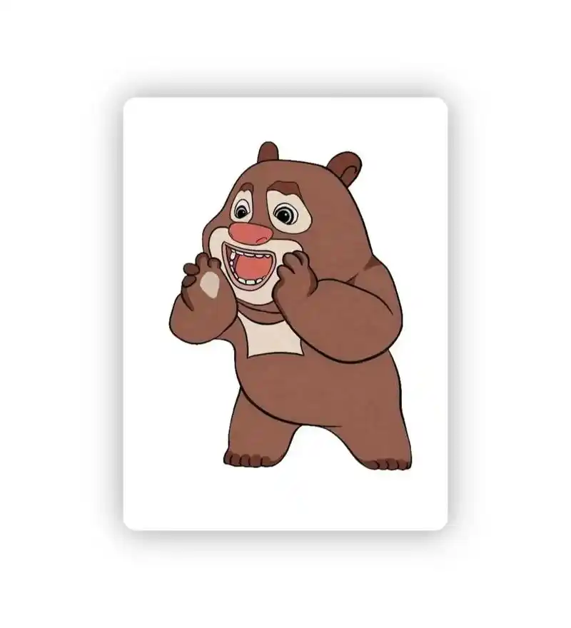 熊出没熊大熊二涂色画素材模板