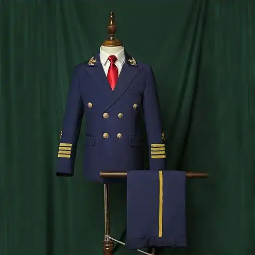 儿童飞行员空军制服飞机师男童空少演出服中国机长服幼儿机长服