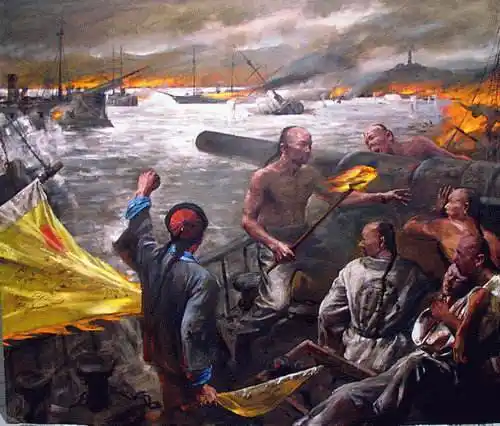 法军死亡的5人,还都是由绿营福建水师和八旗福建水师营的小木船取得的