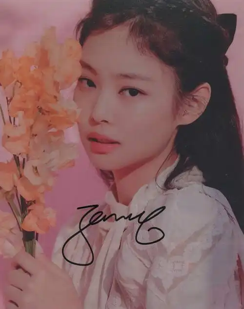 金珍妮珍妮jennie亲笔签名照片裱框sa证书blackpink文创