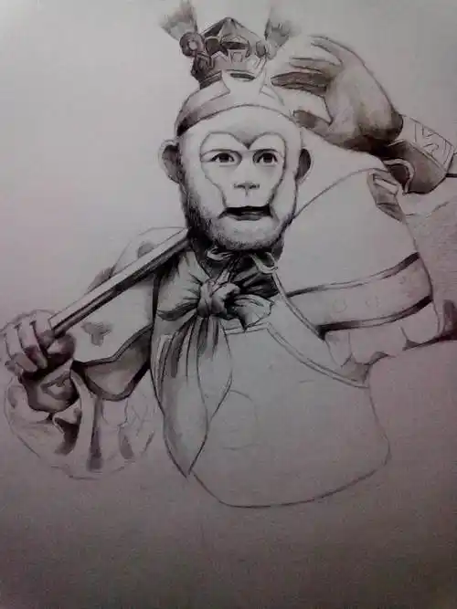 孙悟空-齐天大圣(六小龄童版)素描肖像