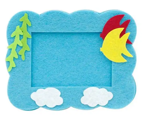 无纺布相框贴画幼儿园美劳粘贴儿童布艺不织布手工diy制作材料包