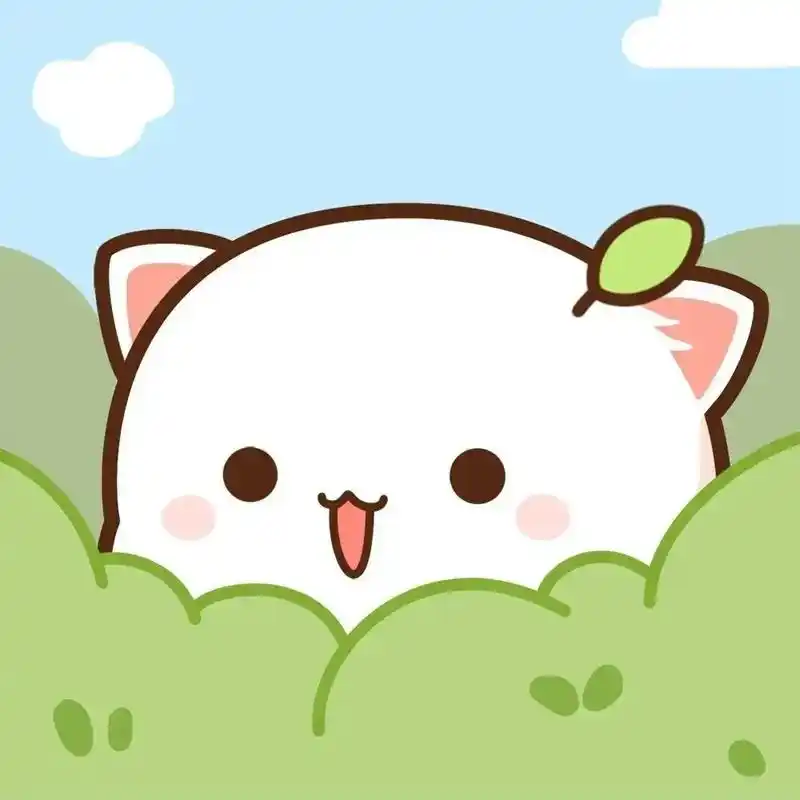 蜜桃猫头像 #二次元  - 抖音