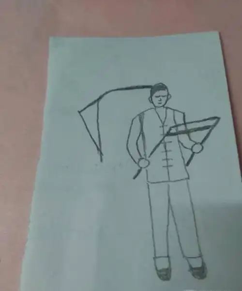 骆驼祥子拉车简笔画怎么画