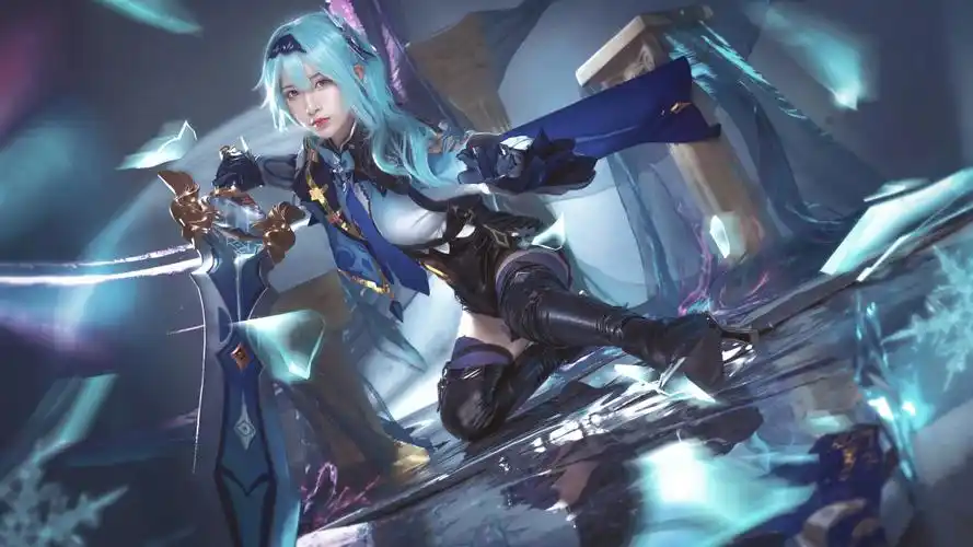 cosplay原神优菈真人美女4k壁纸