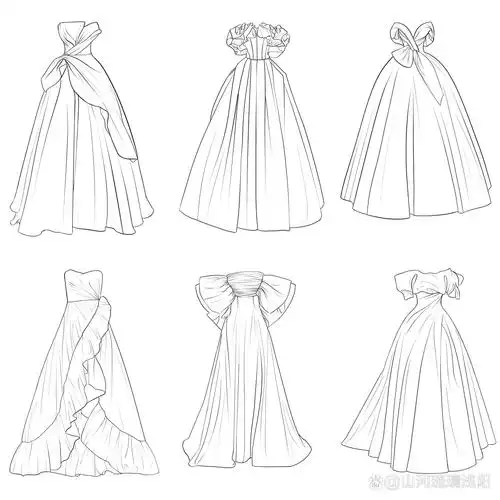 服装设计款式图线稿