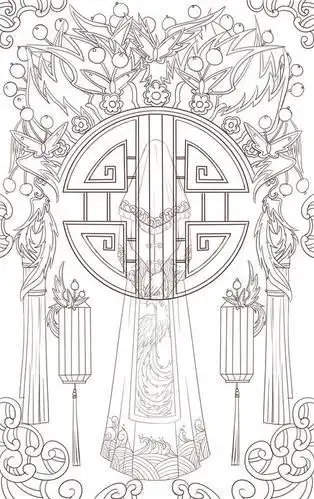 凤冠霞帔头饰简笔画