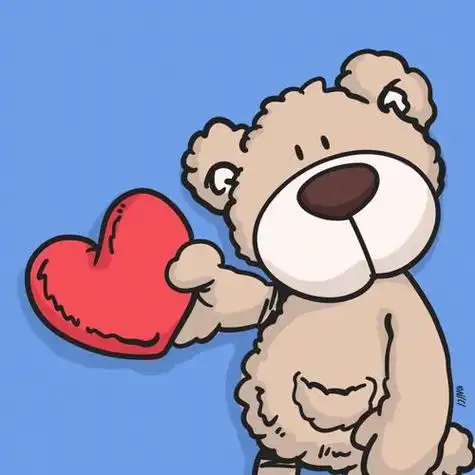 nici情侣头像爱心小熊手绘情头来啦