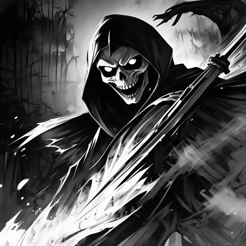 92 死神黑白素描头像,快来收藏!