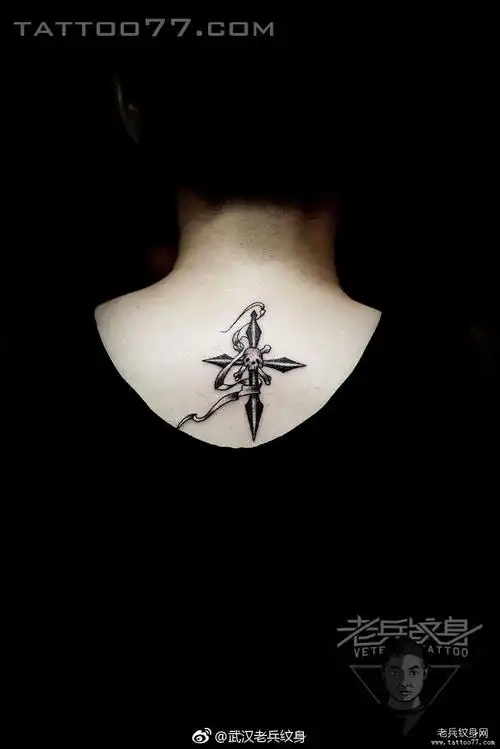 纹身图案大全          0 喜欢         浏览           后颈黑灰十字