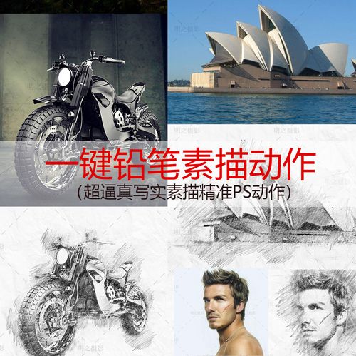 ps动作插件 铅笔素描画 手绘头像真人照片效果一键生成cc14-20