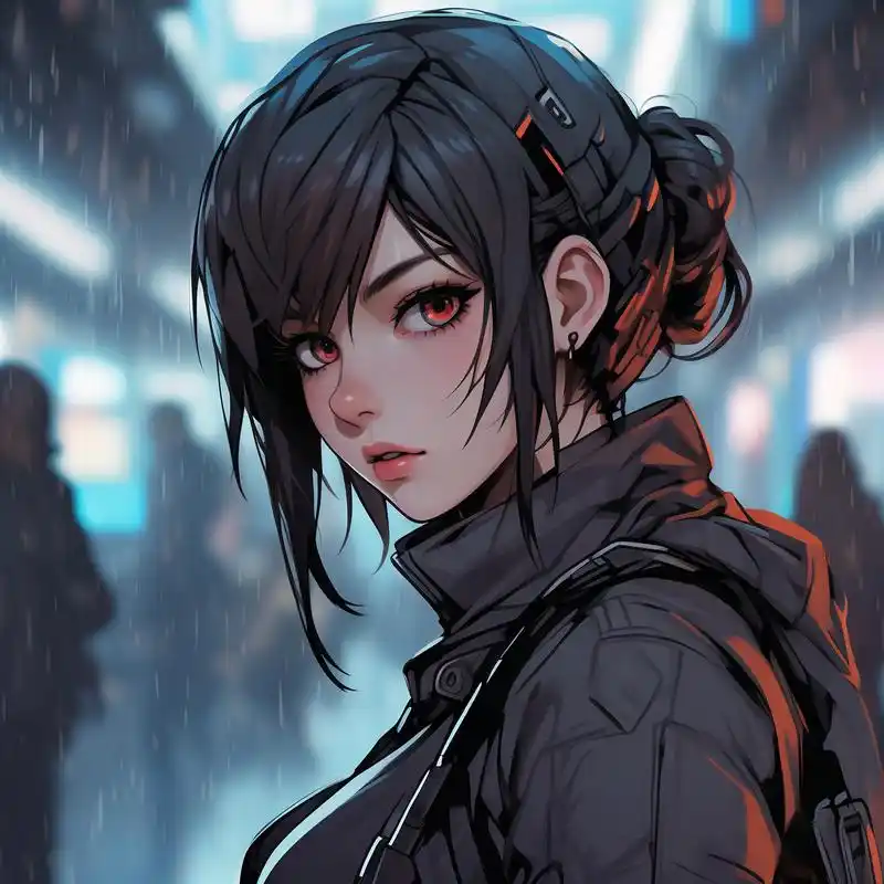 赛博朋克风95冷血女杀手头像 走进赛博朋克的世界,感受那份科技与