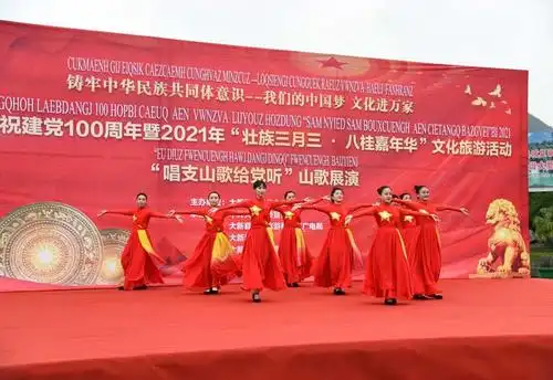 大新县举行庆祝建党100周年暨2021年壮族三月三八桂嘉年华文化旅游