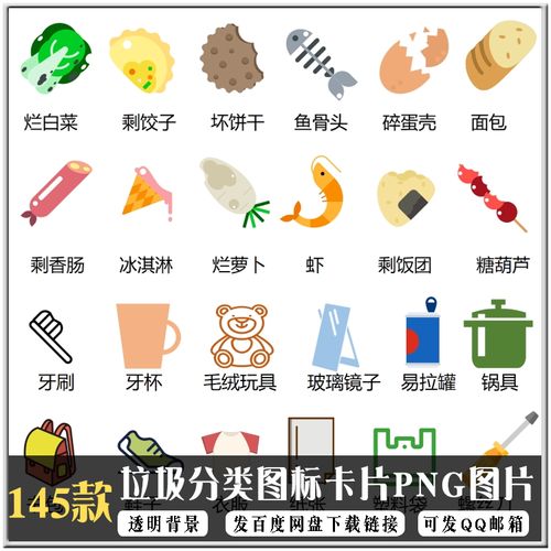 垃圾元素图片免扣png素材垃圾分类图标卡片透明背景ppt设计ps素材