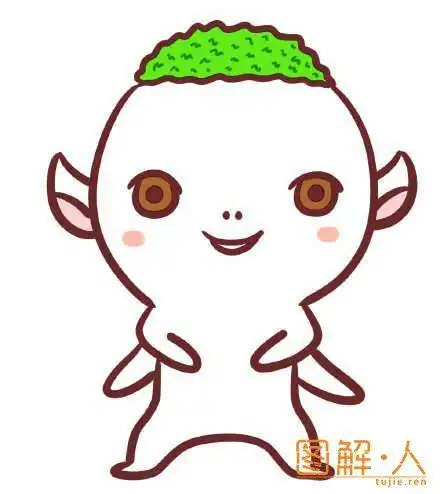 如何画胡巴的卡通简笔画教程胡巴的简笔画怎么画胡巴简笔画可爱彩色