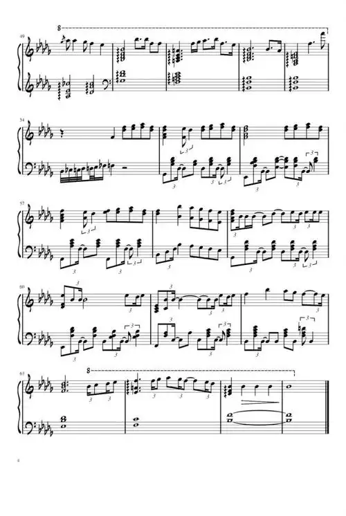 蔡徐坤情人钢琴谱