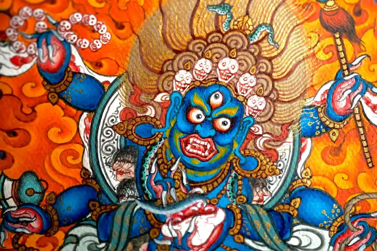 师兄定制作品大黑天六臂玛哈嘎拉,已完工,目前 - 抖音